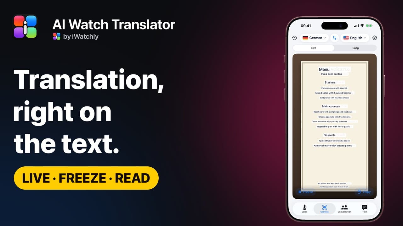 Live Camera Translation on iPhone: Point and Read