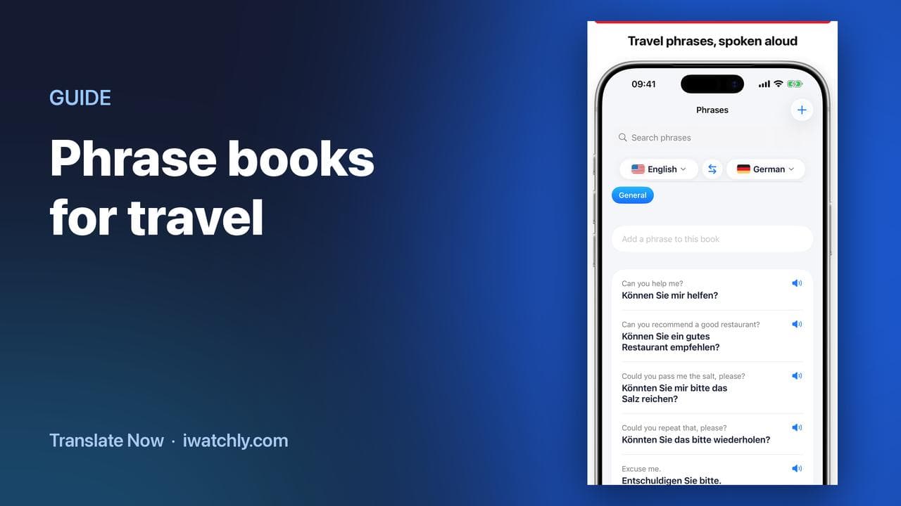 Travel Phrase Books You Can Reach in Seconds